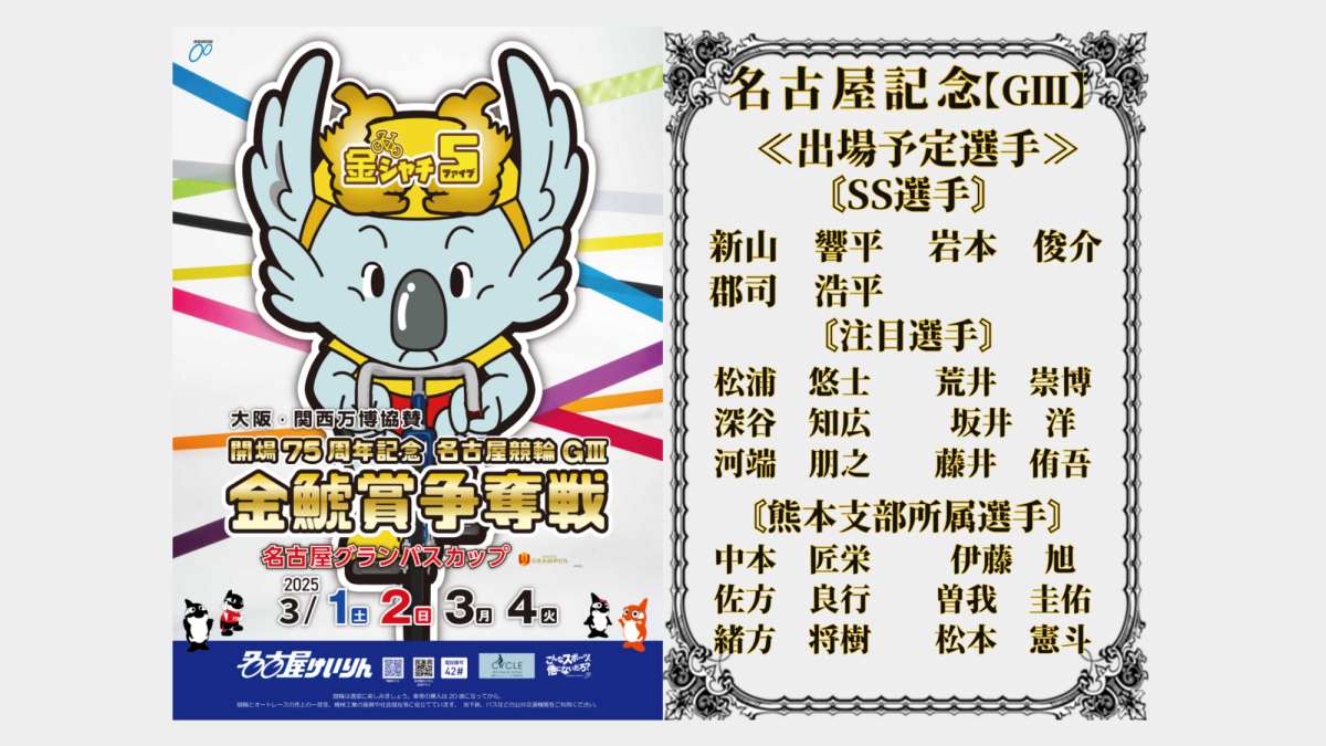 名古屋記念【ＧⅢ】金鯱賞争奪戦
