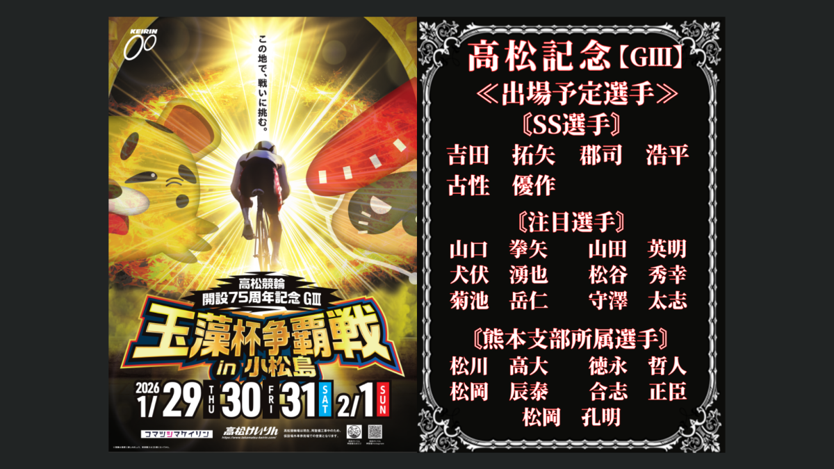 高松記念【ＧⅢ】玉藻杯争覇戦 in小松島